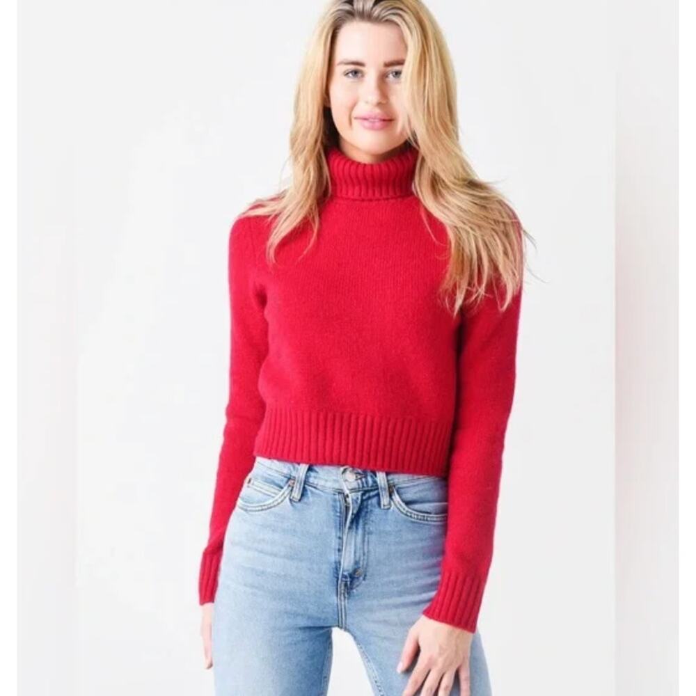 RE/DONE 60s Slim Red Turtle Neck Sweater Medium‎